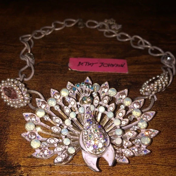 Betsey Johnson Multicolor Peacock Necklace - Picture 3 of 5